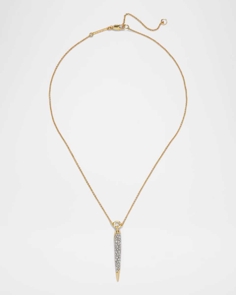 Solanales Gold Crystal Spear Necklace